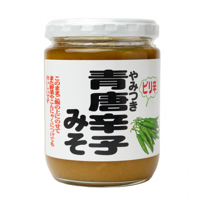 日本人気超絶の 食べる調味料シリーズ 青唐辛子味噌 瓶入り